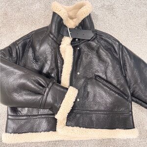 Zara Cream Shearling Jacket
